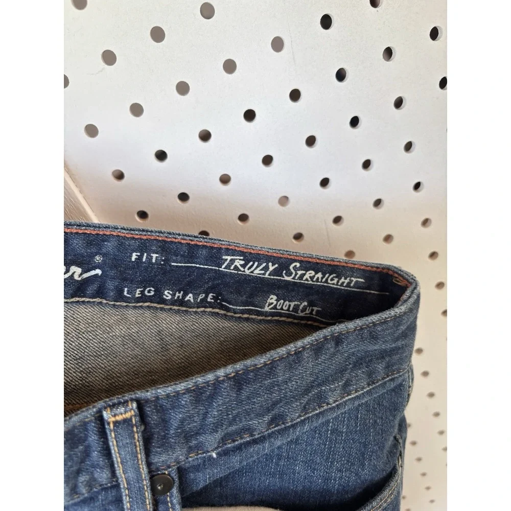 Eddie Bauer Jeans Women's 8 Blue‎ Denim Dark Wash Truly Straight Bootcut 32x33
